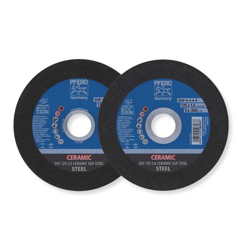 PFERD CUT-OFF WHEELS PREMIUM RANGE - FLAT ULTRA THIN CERAMIC - STEEL