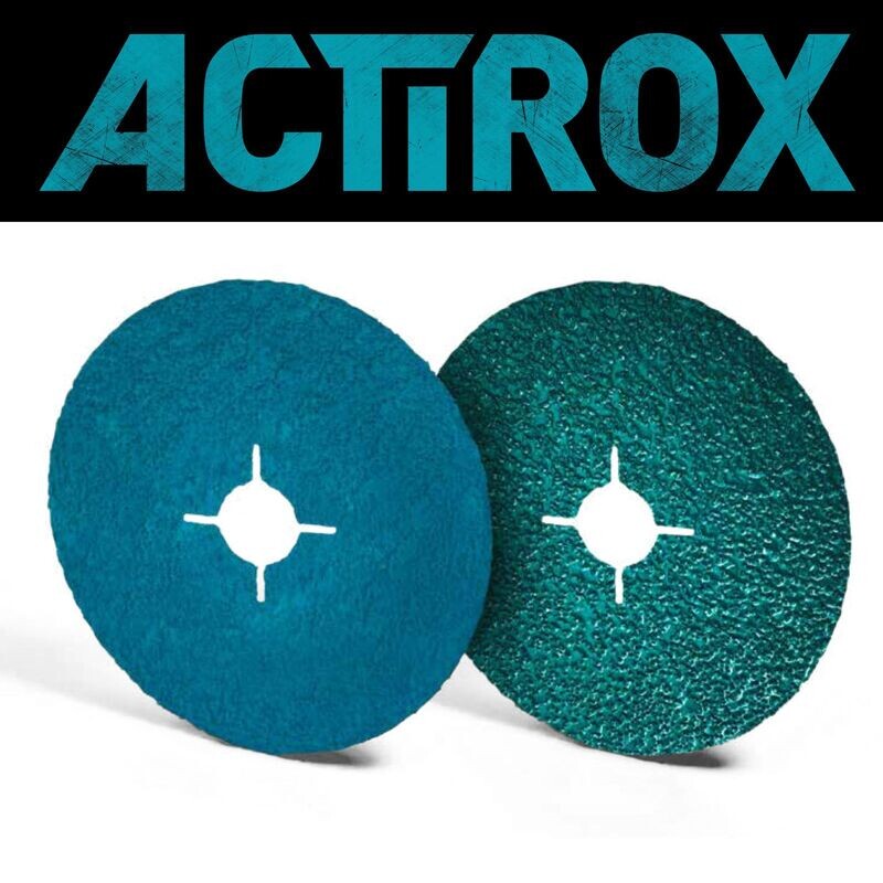 PFERD RESIN FIBRE DISCS - ACTIROX - CERAMIC RANGE - MAXIMUM STOCK REMOVAL
