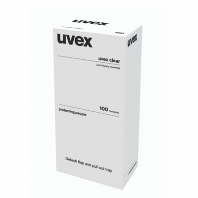 UVEX lens cleaning towelettes 100 pack