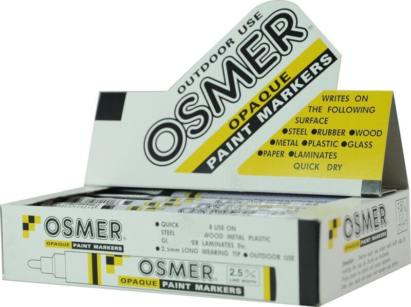 OSMER BROAD TIP OSMER PAINT MARKERS - 2.5mm LINE ASSORTED COLORS