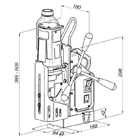 HOLEMAKER PRO40 MAGNETIC BASE DRILL, CAP: 40MM DIA X 52MM - GRUB SCREW