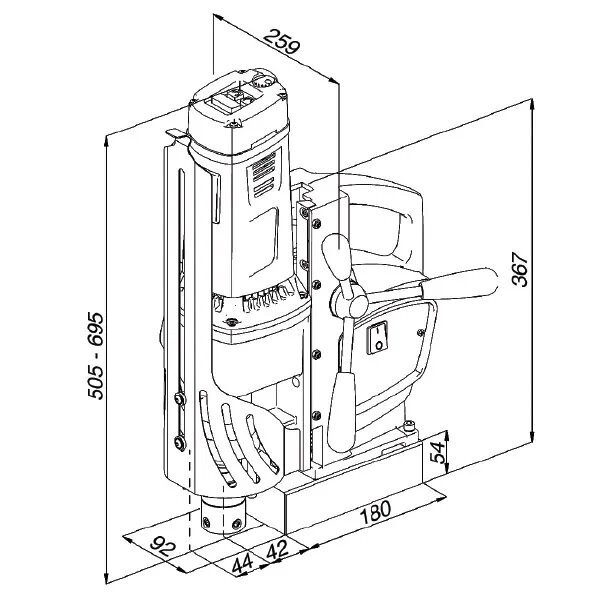HOLEMAKER SPECIAL 80 MAGNETIC BASE DRILL, CAP: 80MM DIA X 110MM DEPTH
