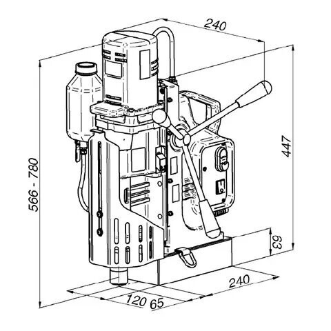 HOLEMAKER PRO 110 MAGNETIC BASE DRILL, CAP: 110MM DIA X 110MM