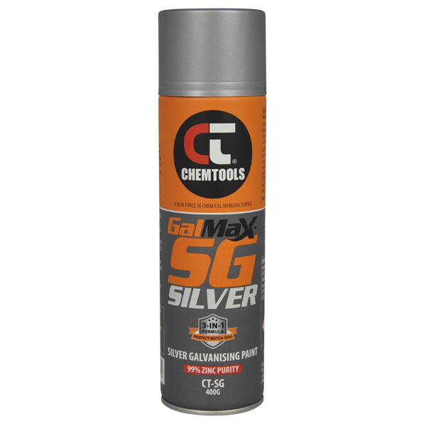 GalMax SG Silver 3-in-1 Galvanising Paint, SIZE: 400 GRAM AEROSOL