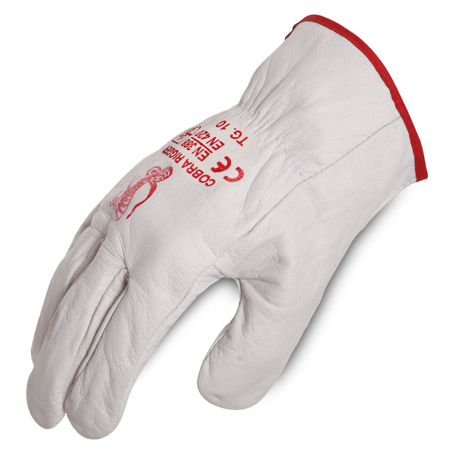 COBRA Full Grain Leather Riggers Gloves, SIZE: SMALL SIZE 8