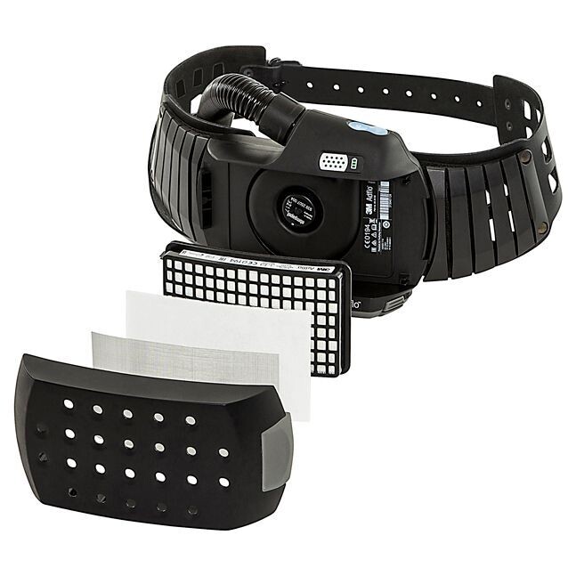 3M™ M-Series Flip-Up Face Shield &amp; Safety Helmet M-407 with Adflo PAPR Respirator