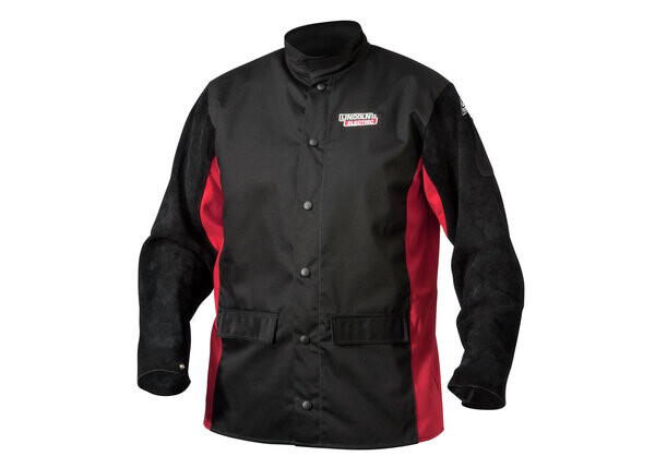 LINCOLN SHADOW LEATHER SLEEVED WELDING JACKETS
