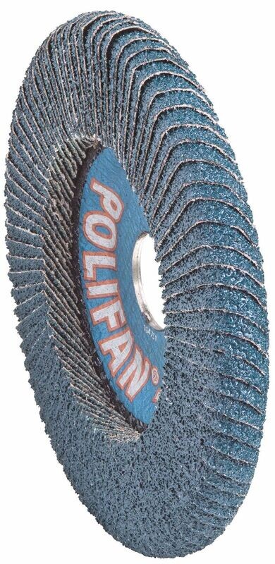 POLIFAN CURVE FLAP DISCS SGP ZIRCONIA - STEEL / INOX