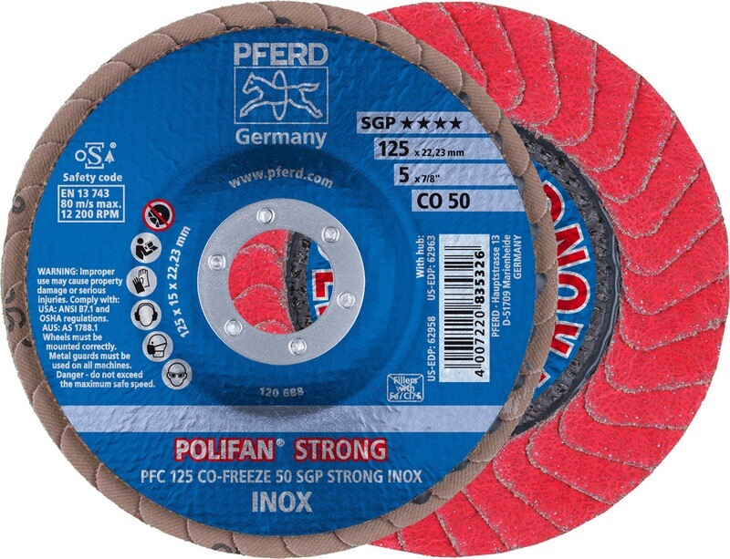 POLIFAN STRONG FREEZE FLAP DISCS PREMIUM SGP CERAMIC - INOX