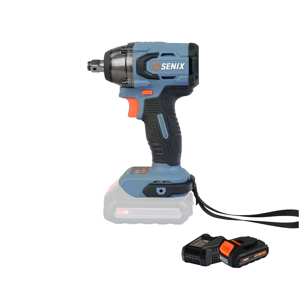 SENIX X2 18V 1/2&quot; 330Nm Brushless Impact Wrench Kit