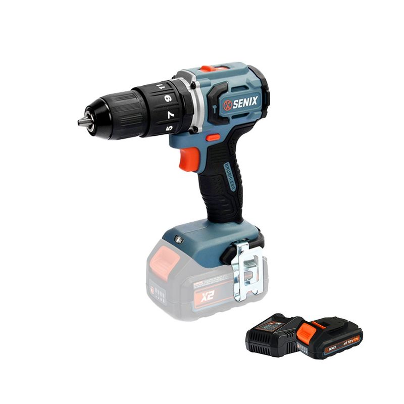 SENIX X2 18V Brushless Hammer Drill Kit