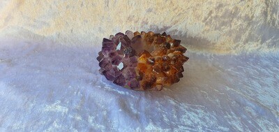 Citrine - Amethyst points candle holder
