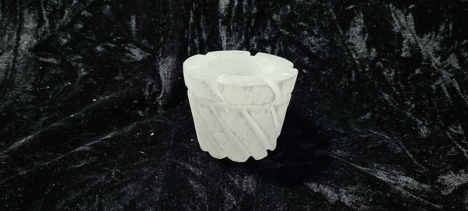 Selenite Candle Holder