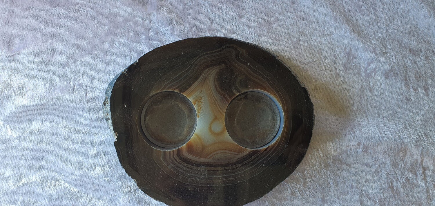 Agate Candle Holder - Protection stone