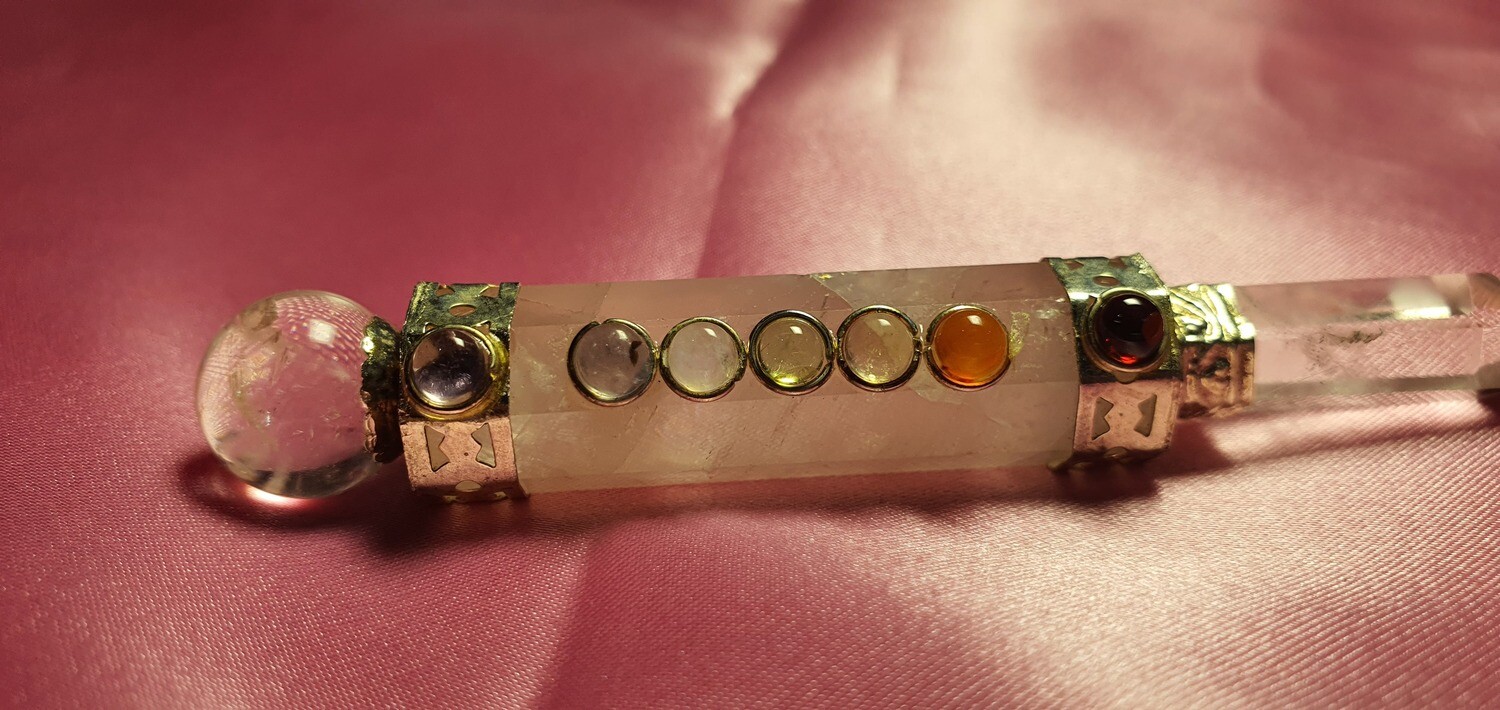 Rose Quartz Chakra Wand