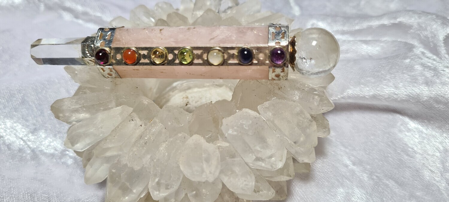 Rose Quartz Chakra Wand
