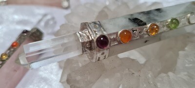 Rainbow Moonstone Chakra Wand
