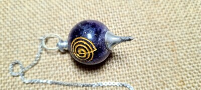 Amethyst Healing Pendulum (Symbol of Power)