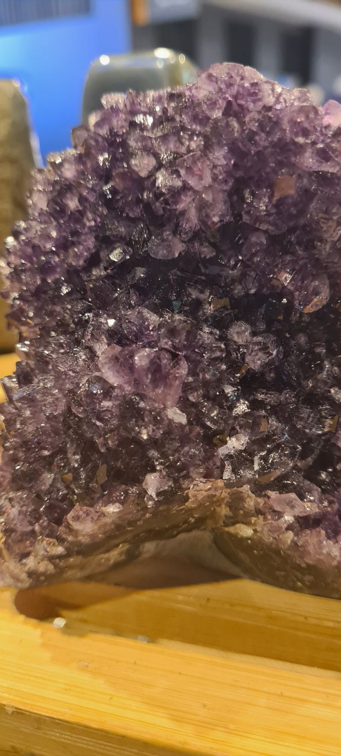 Dark Amethyst cluster Free standing
