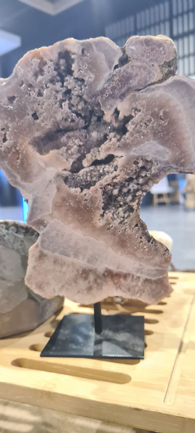 Pink Amethyst on a stand