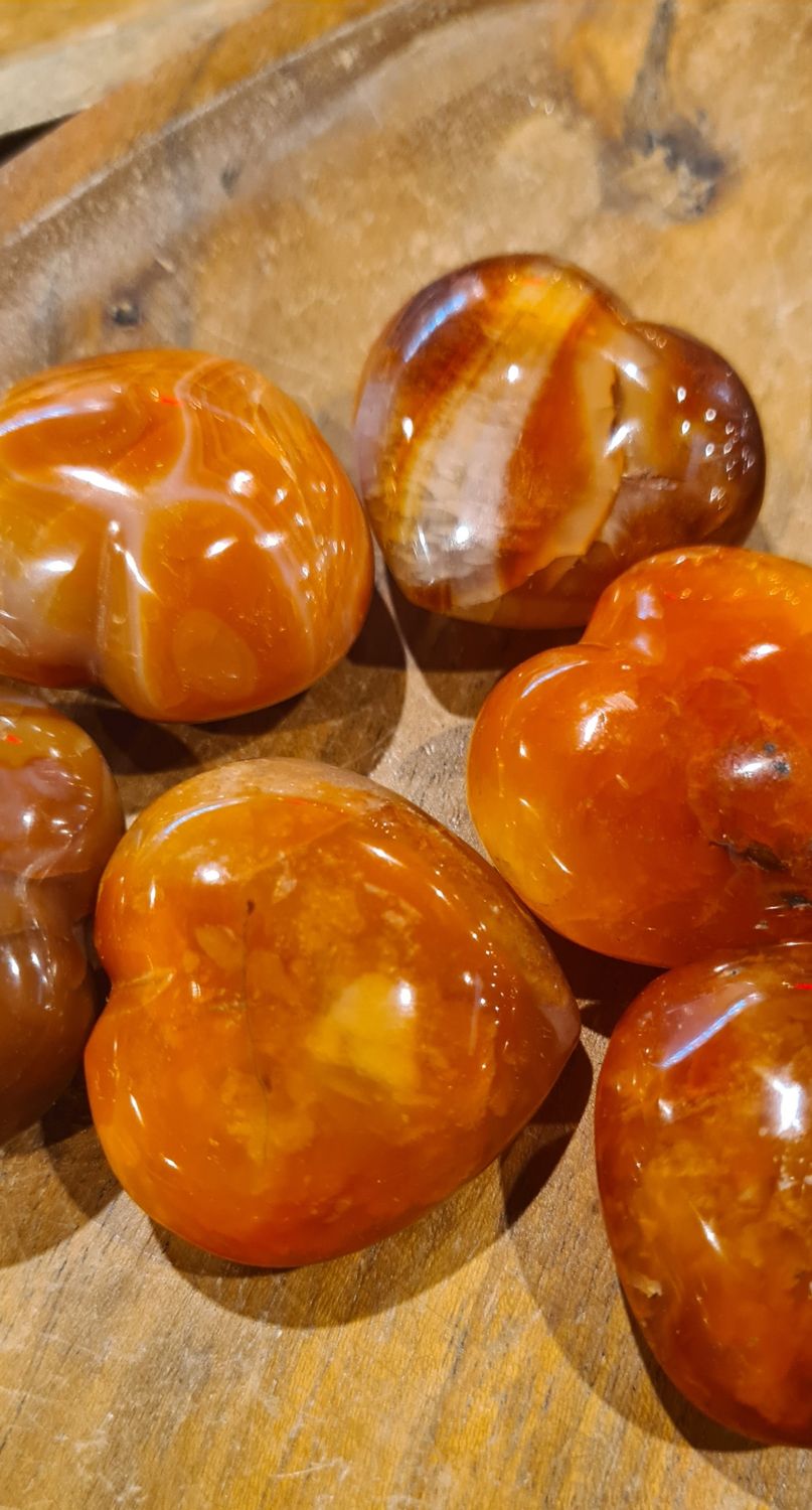 Carnelian hearts Small