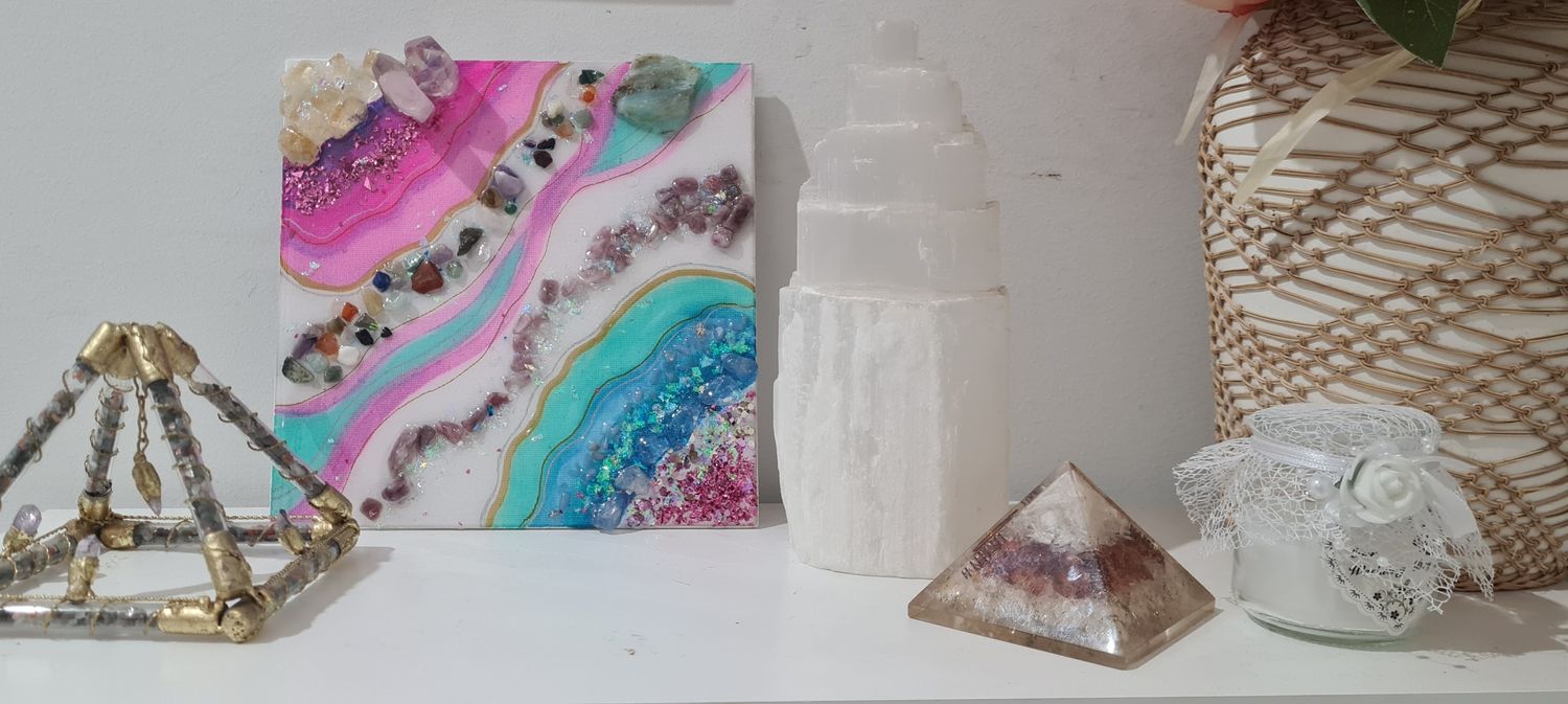 Self Love and Cleansing Crystal Art