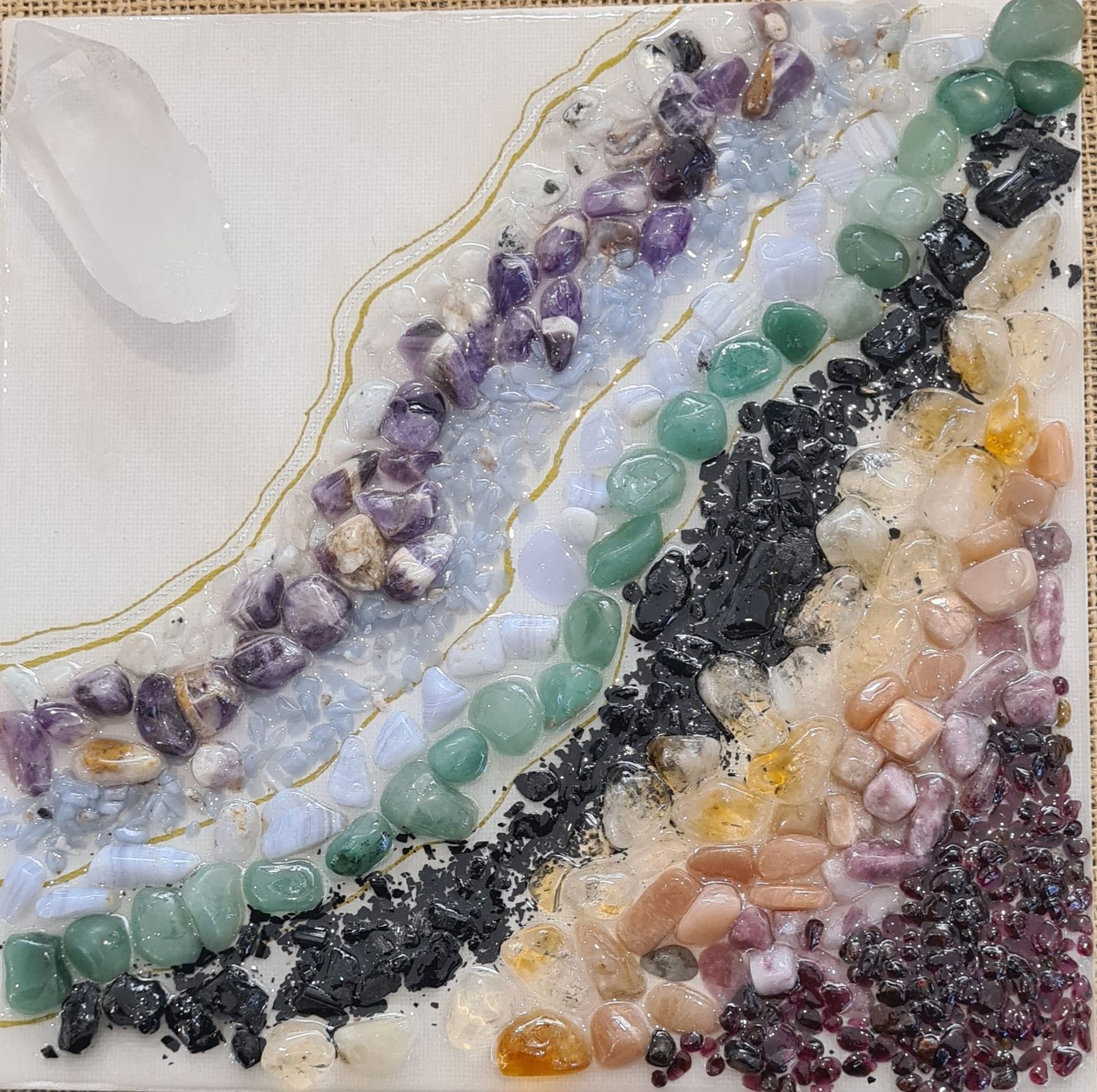Crystal chakra grid
