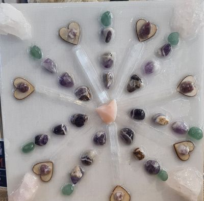 Crystal Nurture and self love grid