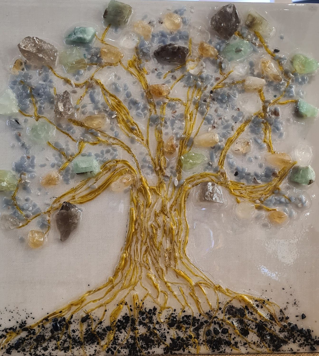 Tree of life crystal art