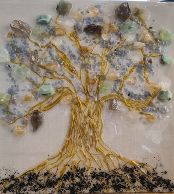 Tree of life crystal art