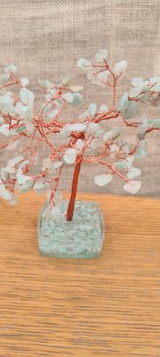 Green Aventurine Tree with Copper color wire