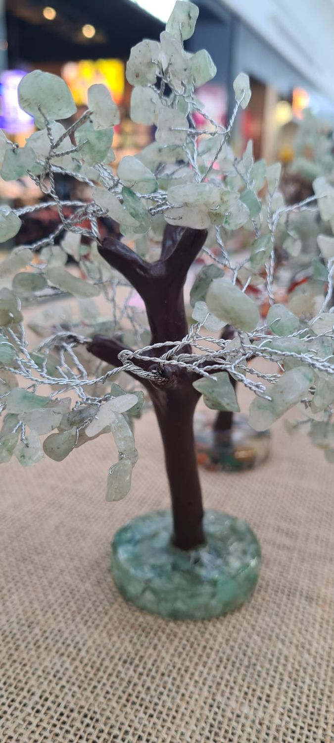 Green Aventurine Tree with Wooden look