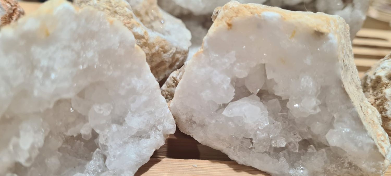Quartz Geode Pair