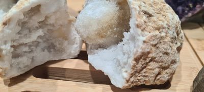 Quartz Geode Pair