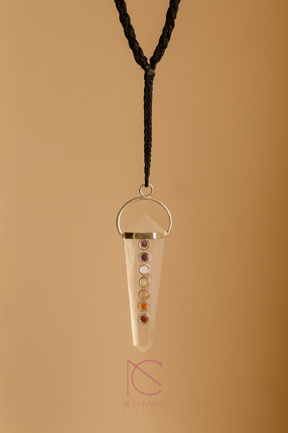 Quartz Chakra Necklace - with Cord