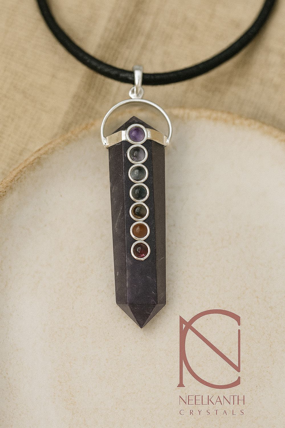 Amethyst  Chakra Necklace - with Cord