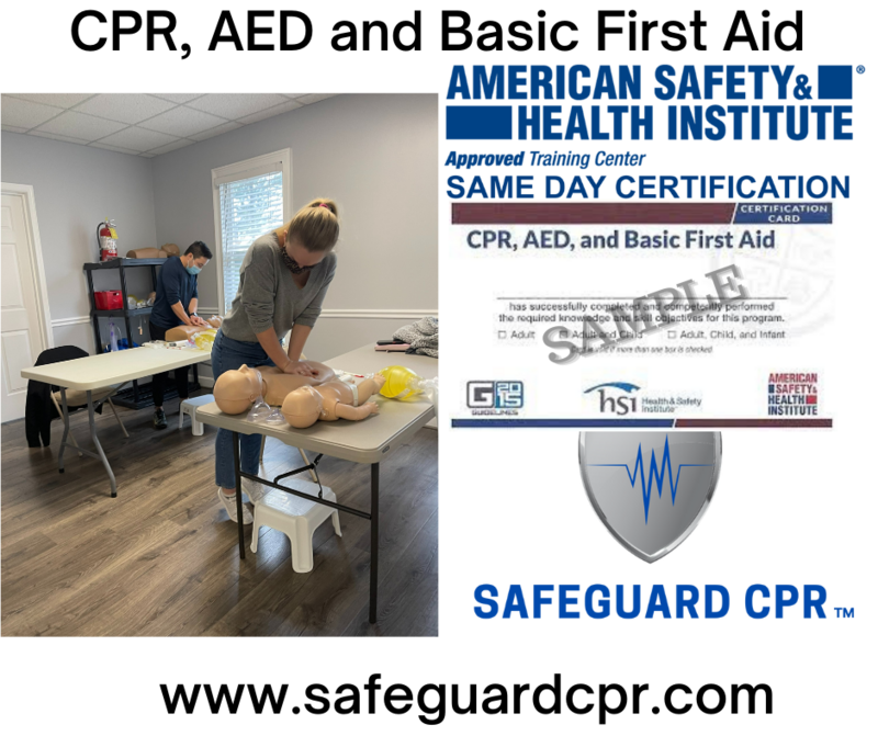 Group Child Care CPR, AED and Basic First Aid Training 5-9 people