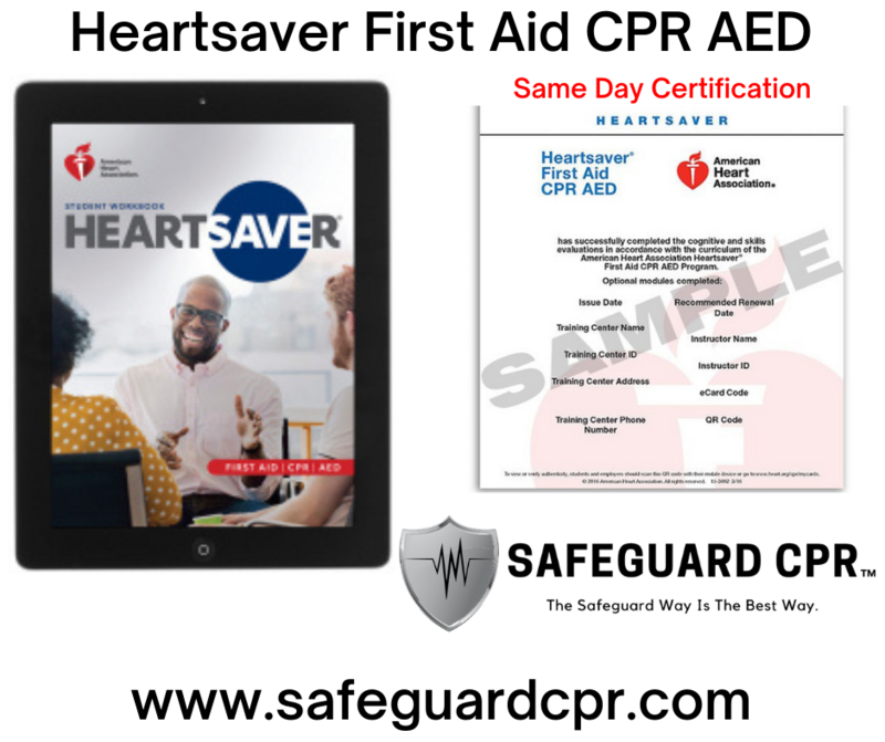 Group Heartsaver First Aid CPR AED K-12 School Staff