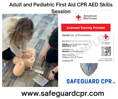 Adult and Pediatric First Aid CPR AED Skills Session