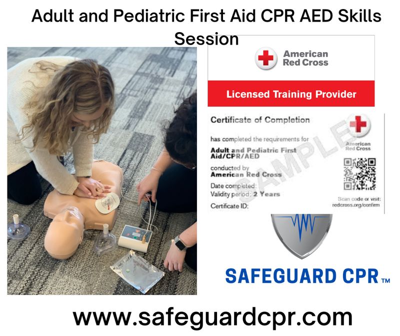 Red Cross Adult and Pediatric First Aid CPR AED Skills Session