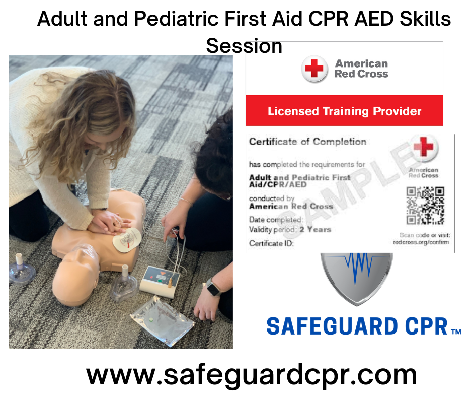 Red Cross Adult and Pediatric First Aid CPR AED Skills Session