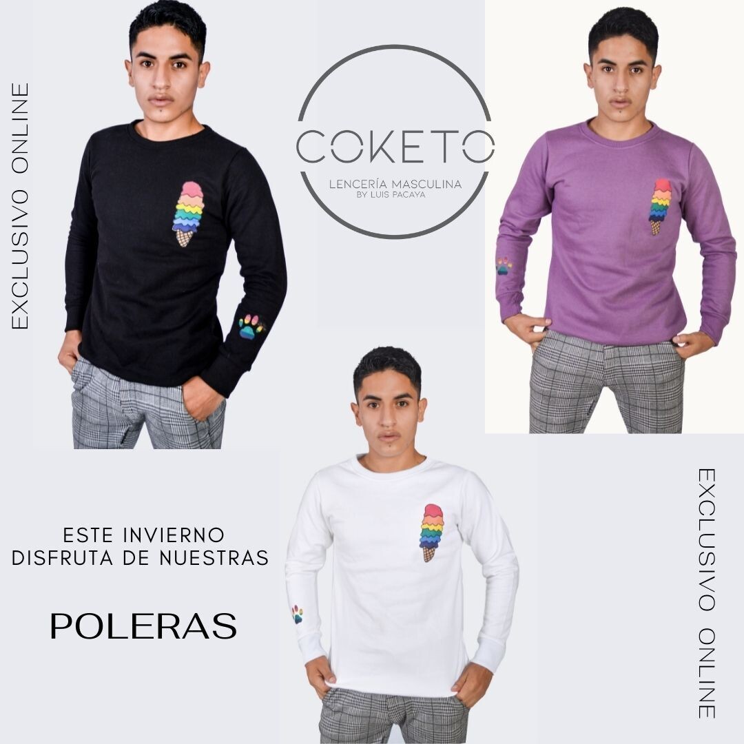 Polera de helado arcoiris y patita de arcoiris