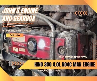 HINO 300 4.0L NO4C MANUAL ENGINE
