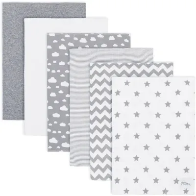 Cotton Burp Cloths by Comfy Cubs – Grey Pattern