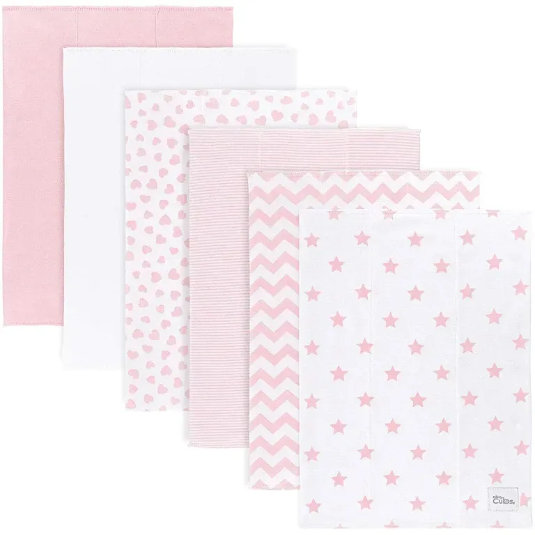 Cotton Burp Cloths by Comfy Cubs – Pink Pattern