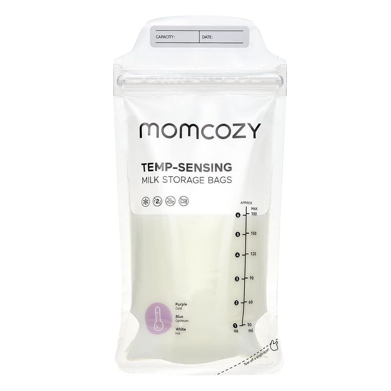 Momcozy Breastmilk Storing Bags, Temp-Sensing Discoloration Milk Storing Bags 50 count