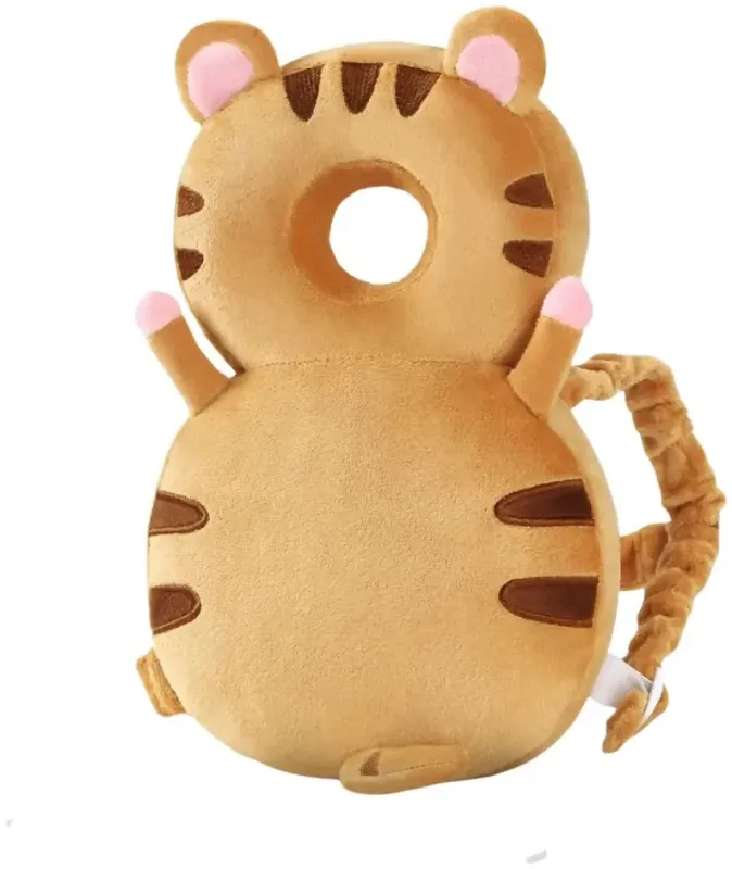 Toddler Baby Head Protection Cushion Backpack Wear- Brown Tiger