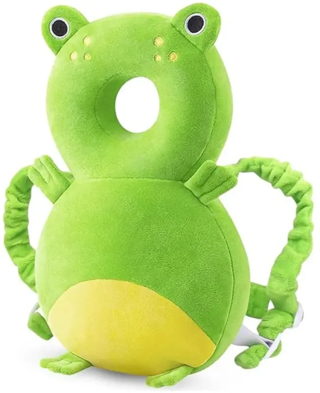 Toddler Baby Head Protection Cushion Backpack Wear- Frog
