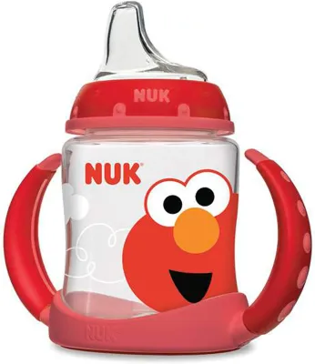 NUK Sesame Street Learner Cup, 5 Ounce Elmo – BPA Free, Spill Proof Sippy Cup