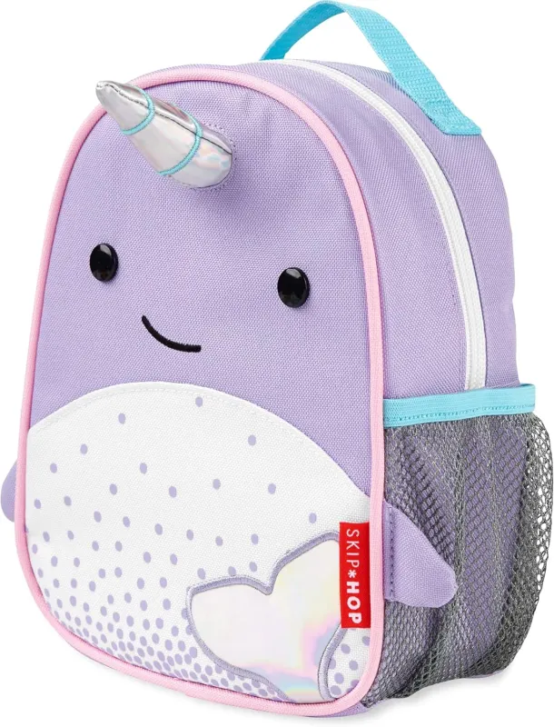 Zoo Mini Backpack with Safety Harness Mini Backpack – Narwhal